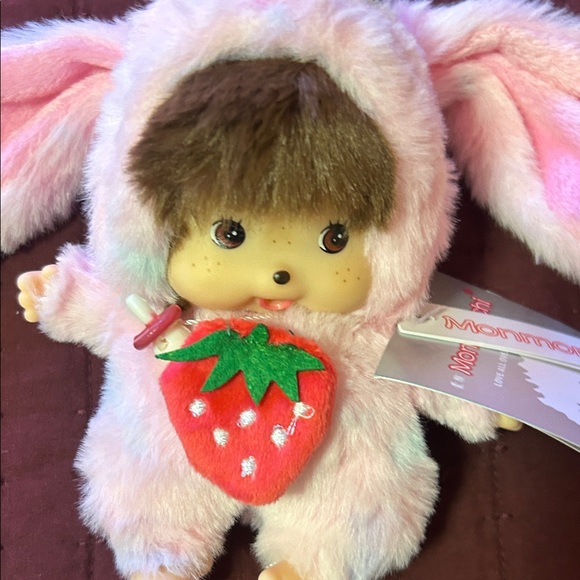 Plush Bunny Doll with Strawberry Accent - Picture 3 of 4